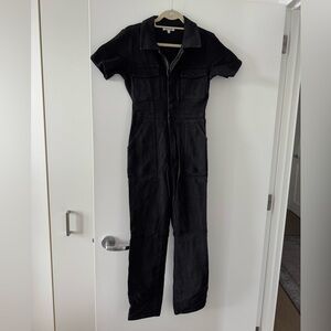 Good American Fit for Success black denim jumpsuit